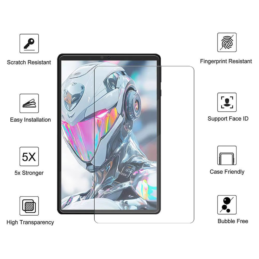 Headwolf Titan 1 Displayschutzfolie aus gehärtetem Glas, 8,8 Zoll, transparent, HD-klar und kratzfest - Bild 2