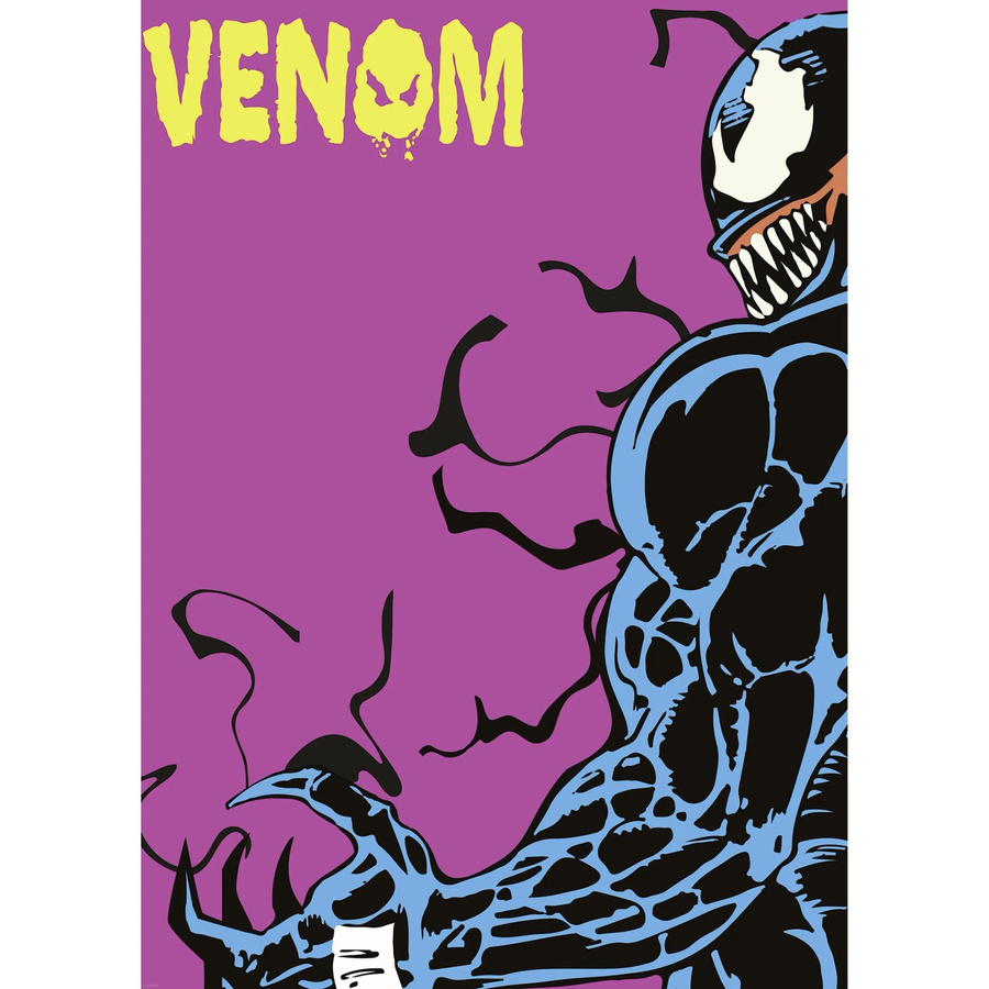 Komar Wandbild Marvel Venom Colourful Stare in Rosa und Multicolour, B: 50 cm, H: 70 cm - Bild 2