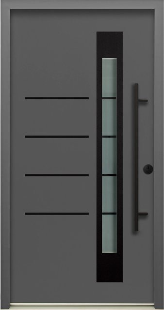 Splendoor Thermospace Sicherheits-Haustür Berlin Prime RC2 in Anthrazit mit Glaseinsatz, Rechtsausführung, B/H: 100 x 210 cm - Bild 1
