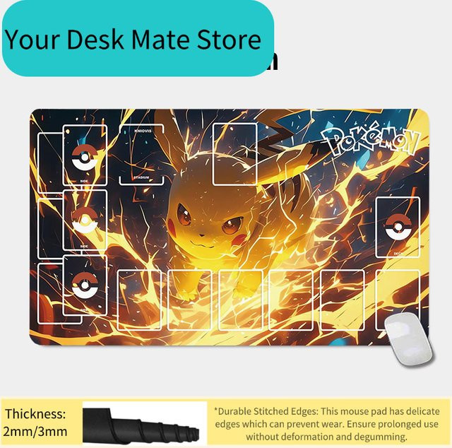 Potdemiel Pokémon Pikachu TCG Spielmatte, Gummi, Zubehör - Bild 1