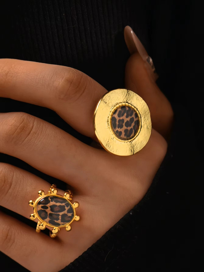 Uself Ringe, 18 Karat PVD-vergoldeter 304-Edelstahl, Gold, Unisex - Bild 3