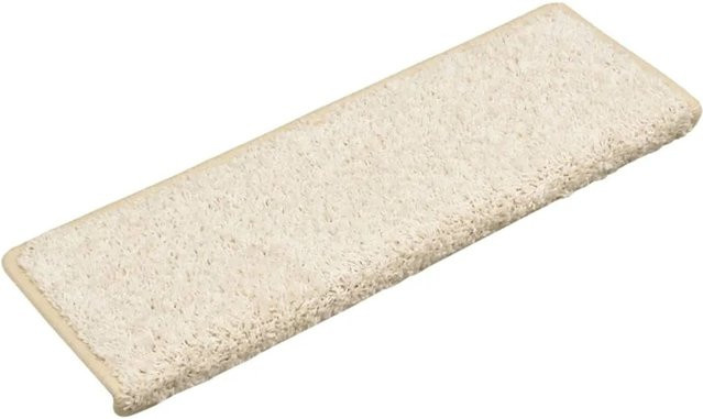 vidaXL Stufenmatten 10er Set Weiß aus Polypropylen, rutschfest und selbstklebend, B/T/H: 65 x 21 x 4 cm - Bild 1