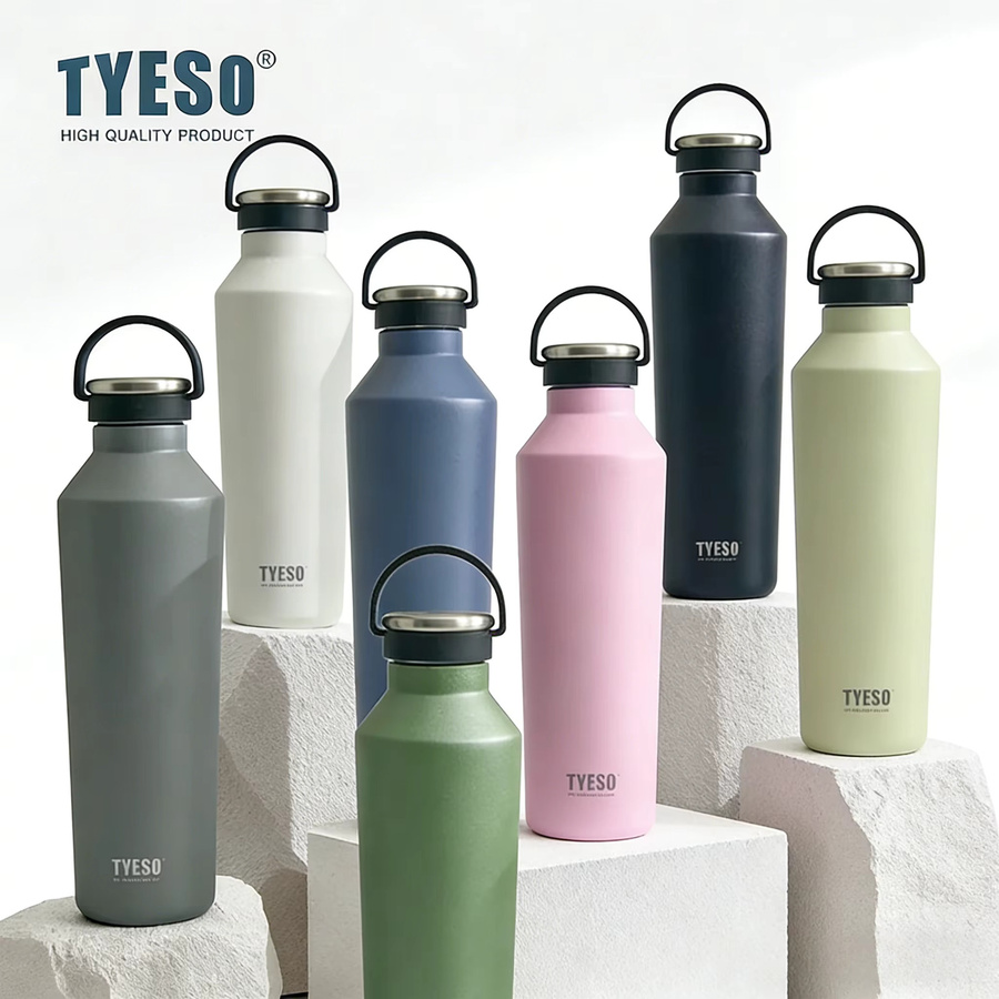 Tyeso Vakuum-Isolierflasche mit Matt-Finish in Blau, 500 ml, auslaufsicherer Trinkbecher für Outdoor und Sport - Bild 2