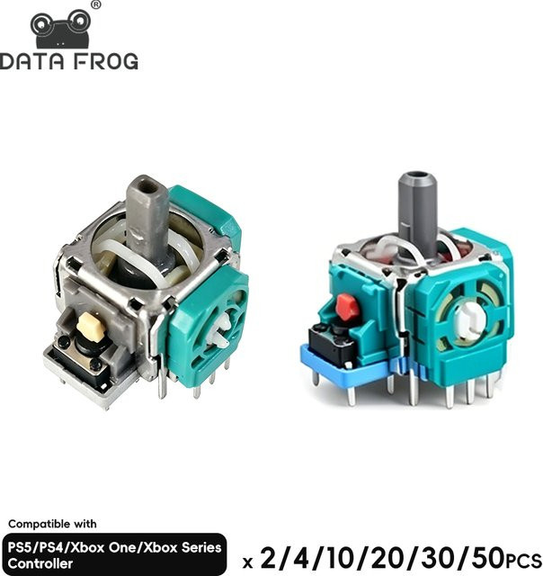 DATA FROG Ersatz 3D Analog Joystick ThumbStick Reparatur Set für PS5, PS4, Switch Pro und Xbox One Controller Zubehör - Bild 1