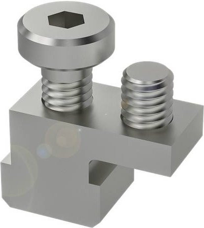 Balluff Haltewinkel BMF 305-HW-17 aus Messing in Silber - Bild 1