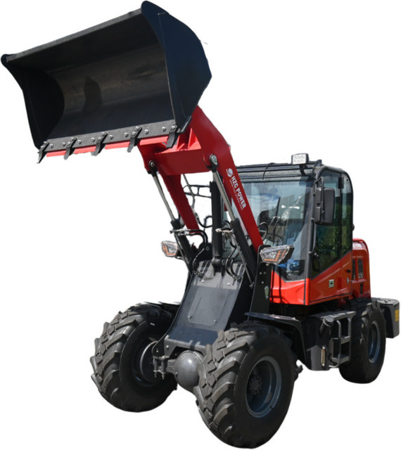 HZC Power Radlader Hoflader mit Dieselmotor Euro5 und 1000 kg Nennlast in Rot - Bild 1
