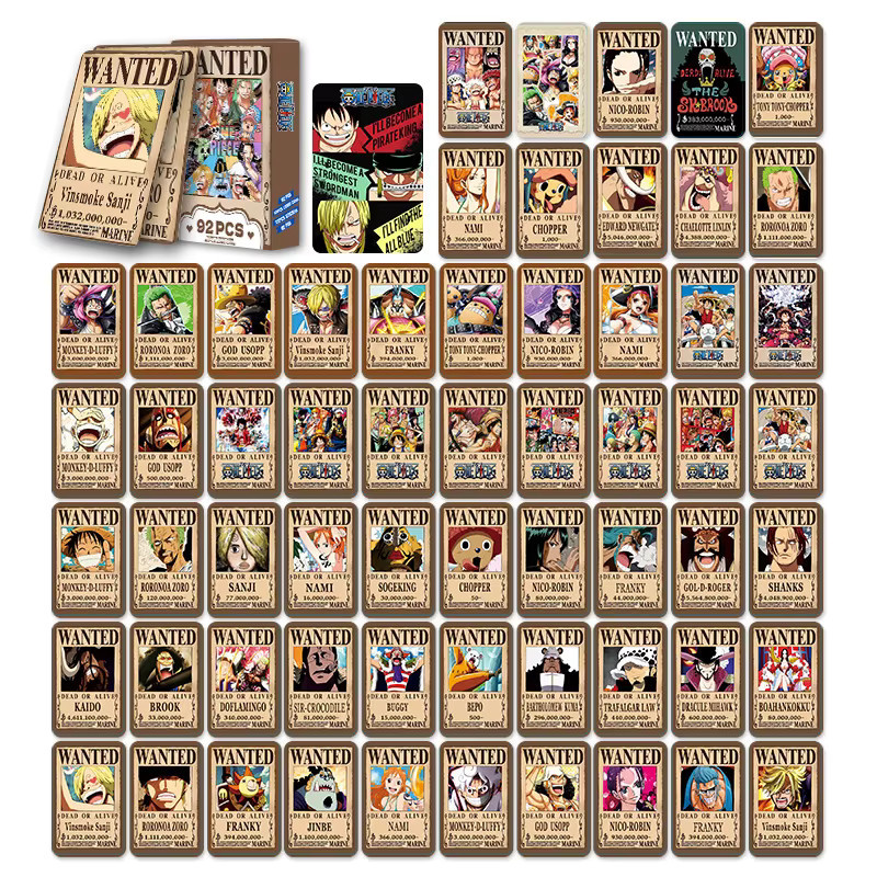 Bandai One Piece Anime-Sammelkarten, Sticker-Set, 92-teiliges Set - Bild 3