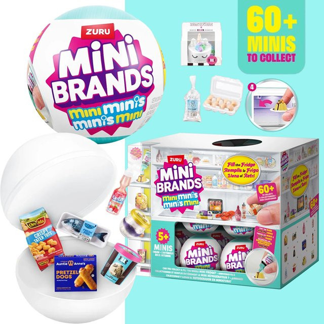 Zuru Mini Brands, 5 Surprise Mini-Kühlschrank-Kapseln, Miniatur-Spielzeug, Set / Bundle - Bild 1