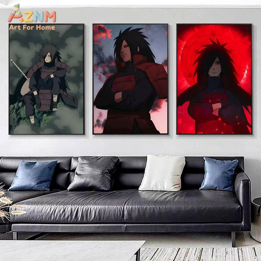Kayou Naruto Uchiha Madara Anime Leinwand Wandkunst Multicolour ungerahmtes Poster - Bild 2