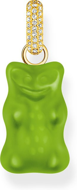 Thomas Sabo Anhänger, vergoldet, grüner Goldbär, 925 Silber, Damen - Bild 1
