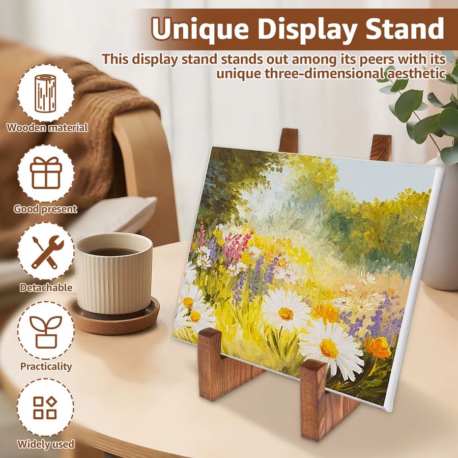 Willstar Holzplattenständer für Desktop als Display für Rezeptbücher, CD-Schallplatten und Fotorahmen zur Heimdekoration - Bild 2