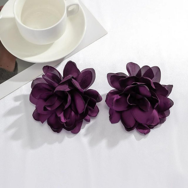 YULIN Ohrstecker, Blumen, violett, Messing, Damen - Bild 1