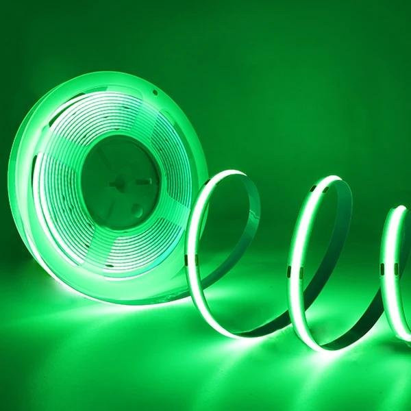 MnnWuu COB LED Streifen Licht DC24V mit 320 LEDs/m in Grün, flexible lineare Beleuchtung mit hohem RA90 Farbwiedergabeindex - Bild 1
