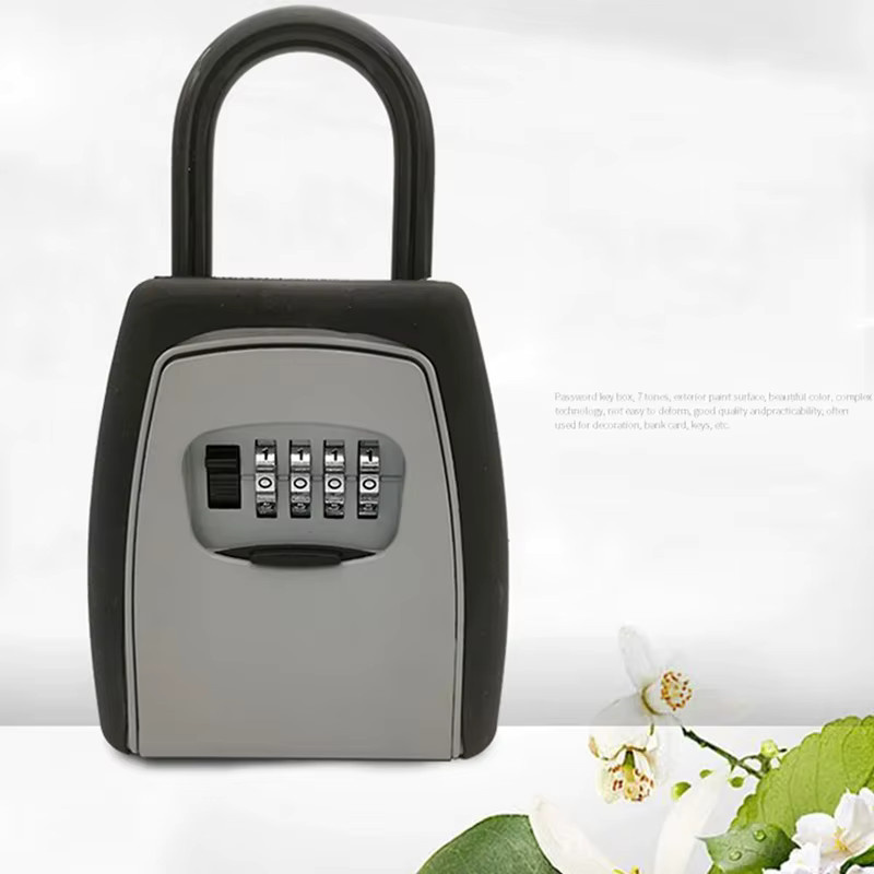 Sichere Schlüssel-Aufbewahrungsbox mit Passwortschloss aus Legierung in Grau - Bild 4