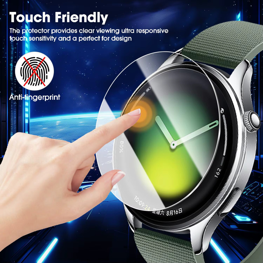 Xiaomi Watch 5 Displayschutzfolie aus gehärtetem Glas, 9H Härte, HD klar und kratzfest, transparent, 2-4 Stück - Bild 6