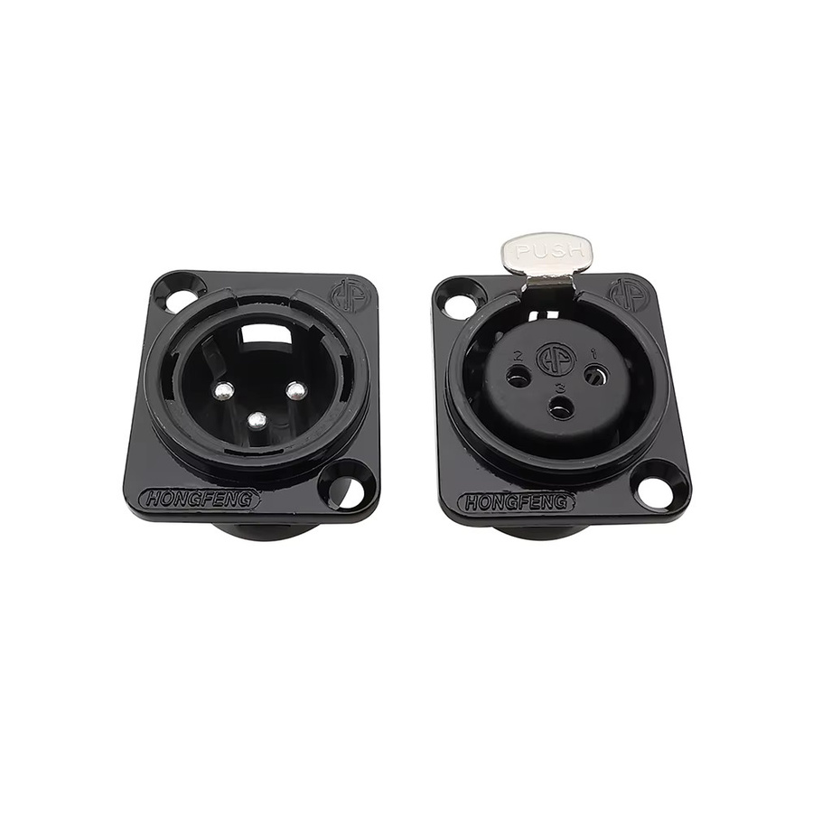 ALLiSHOP 10er Set XLR 3-polige Buchsen für Audio-Mikrofon-Stecker in Schwarz - Bild 2