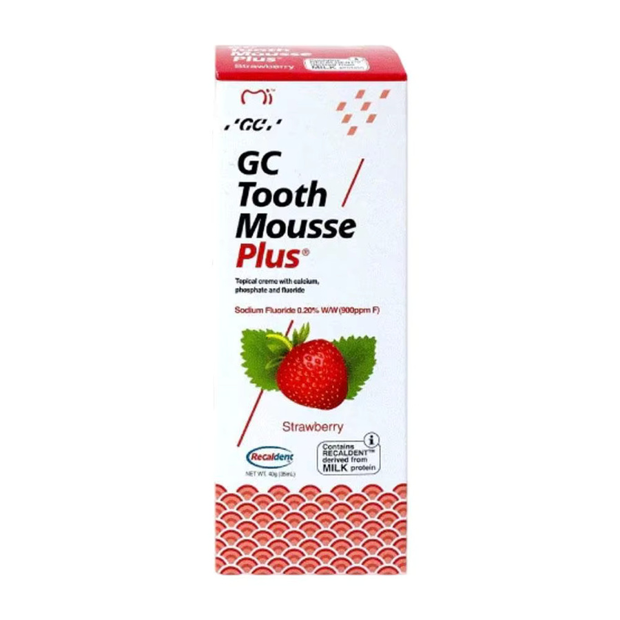 GC Tooth Mousse Plus Zahnpasta, Erdbeer-Minze, Schmelzschutz - Bild 4