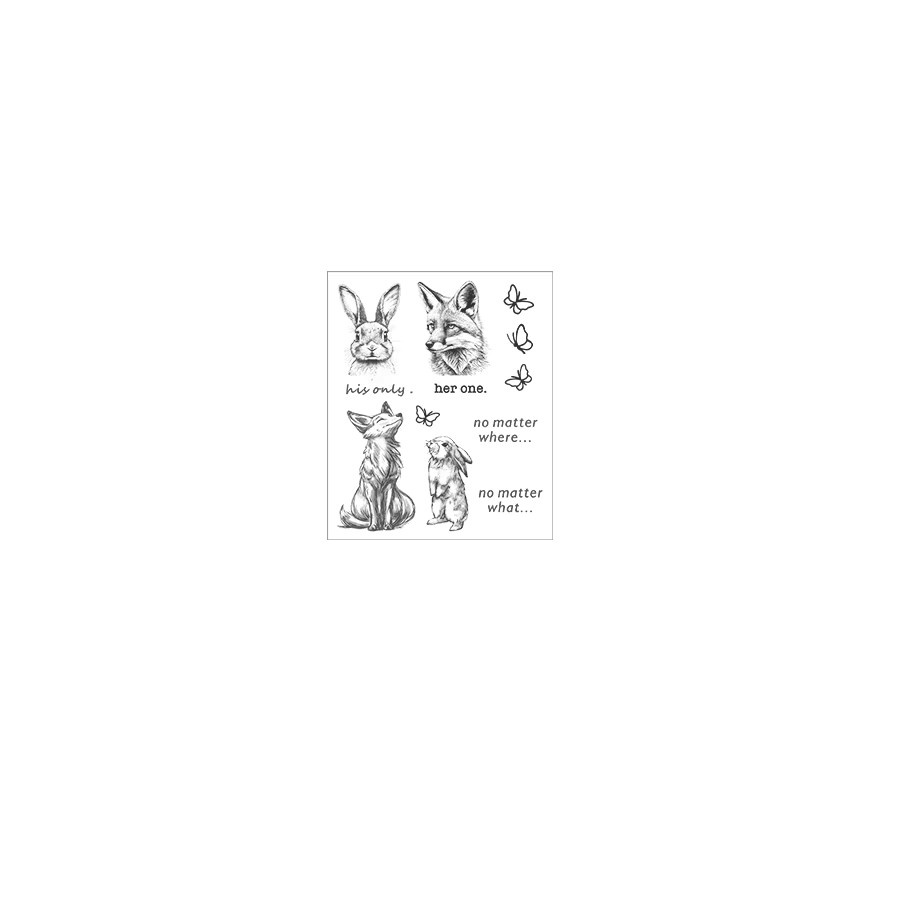 JKCODE TATTOO Paar-Set Hasen- und Fuchs-Tattoo-Aufkleber, Wasserfest - Bild 4