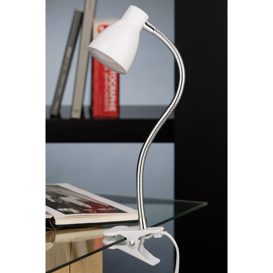 Briloner LED-Klemmleuchte Grip in Weiß mit warmweißem Licht und verstellbarem Leuchtkörper - Bild 2