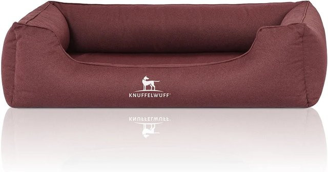 Knuffelwuff Hundebett Leon Orthopädisch aus Velours mit herausnehmbarem Bezug Rot B: 120 cm, T: 85 cm, H: 30 cm - Bild 1