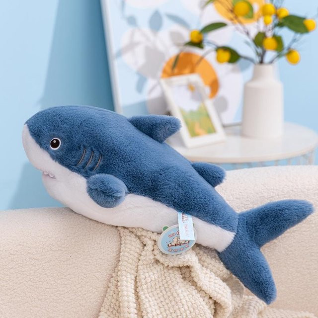 Yiran Health & Beauty Delfin Wal Robbe Hai Plüschkissen, Stofftier, 60cm - Bild 1