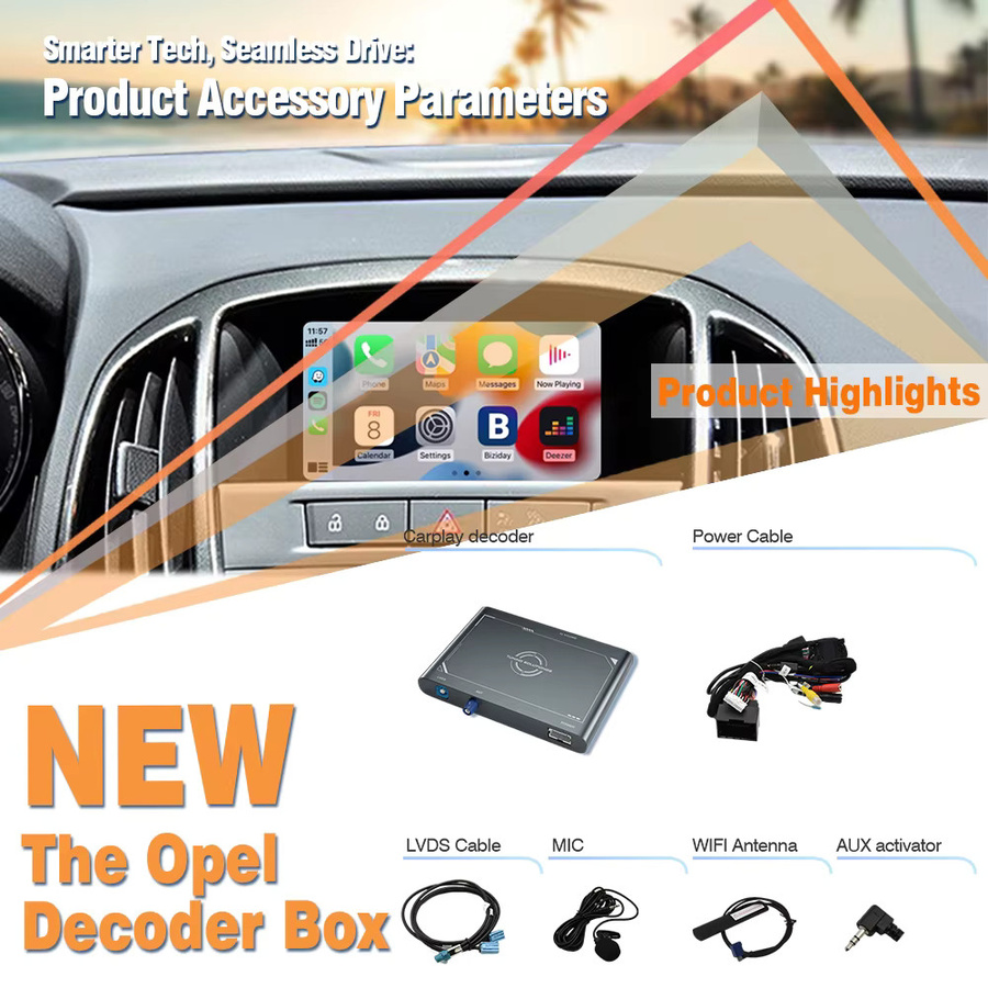 AUTOTOP Wireless CarPlay und Android Multimedia-Modul für Opel CD 500 600 NAVI 600 650 900 950 DVD 800, Schwarz, passend für 6- und 7-Zoll-Bildschirme - Bild 6