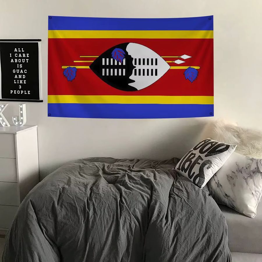 Swasiland-Flagge aus Polyester mit Ösen für die Outdoor-Dekoration - Bild 3