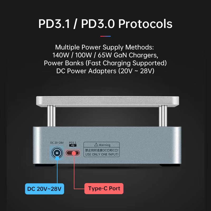 ALIENTEK HP20 Mini Heizplatte Vorwärmer mit digitaler Temperatursteuerung 350 °C, 200W, Silber - Bild 2