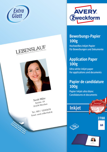 Avery Zweckform Druckerpapier A4 Satin Inkjet FSC-zertifiziert - Bild 1
