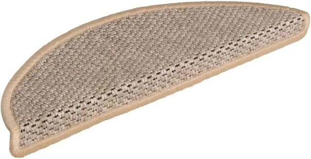 vidaXL Treppenmatten aus Sisal selbstklebend, 15 Stück, Hellbeige, B/T/H: 56 x 17 x 3 cm - Bild 1