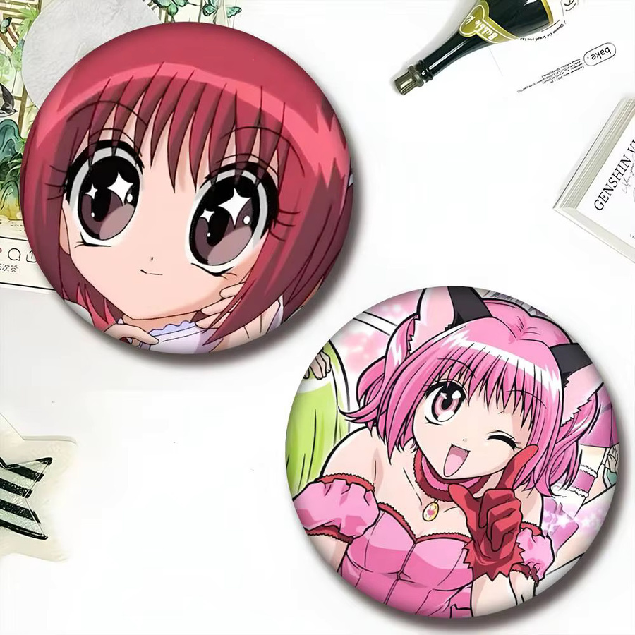 Abzeichen-Brosche Tokyo Mew Mew, Emaille, rund - Bild 3