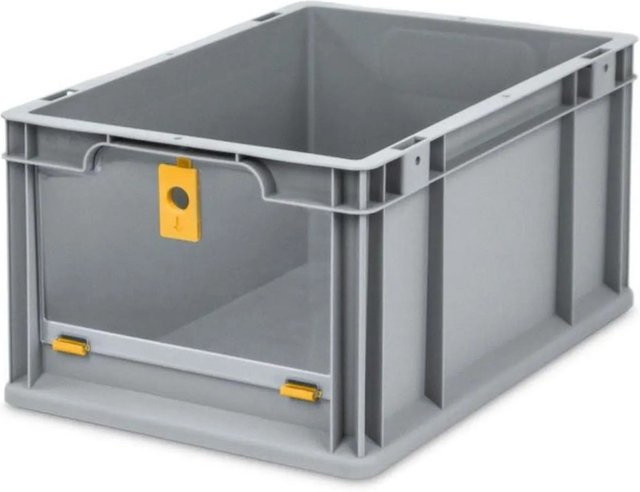 PROREGAL Eurobox NextGen Insight Cover Eurobehälter mit verstärkten Wänden, Gelb, H x B x T: 22 x 30 x 40 cm, 20 Liter - Bild 1
