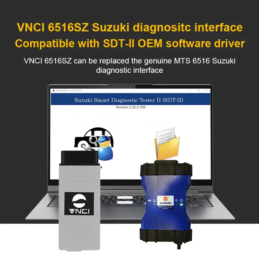 VNCI 6516SZ OBD2 Diagnose Scan Tool für Suzuki mit WLAN Adapter zur Programmierung der Wegfahrsperre und OEM Software Unterstützung - Bild 2