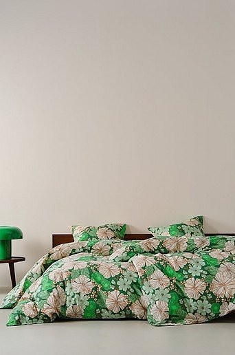 Jotex FIORI BOLD Bettbezug aus Baumwolle mit floralem Design in Grün - Bild 1