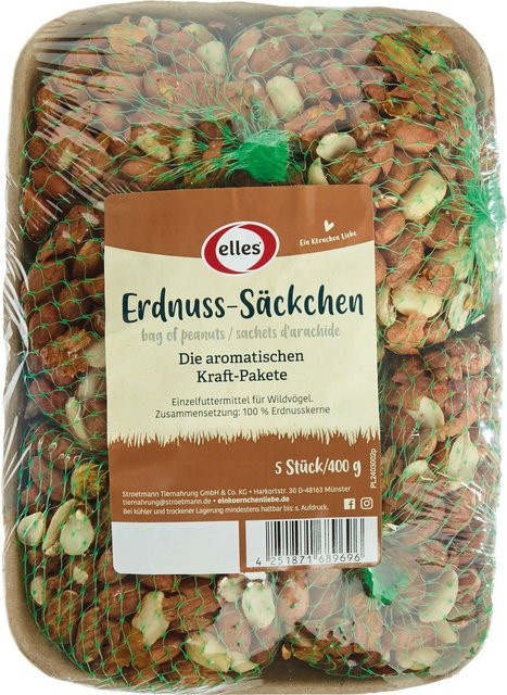 Elles Wildvogelfutter Erdnuss-Säckchen, 5 Stück - Bild 1