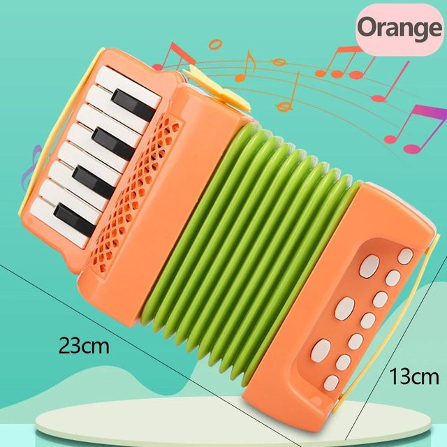 Binchi Akkordeon-Spielzeug, Musikinstrument, orange, ab 3 Jahre - Bild 1