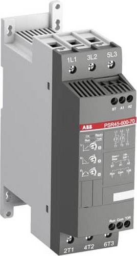 ABB PSR45-600-70 1SFA896111R7000 Sanftstarter für Motoren, 22kW, 230V, 45A, grau - Bild 1