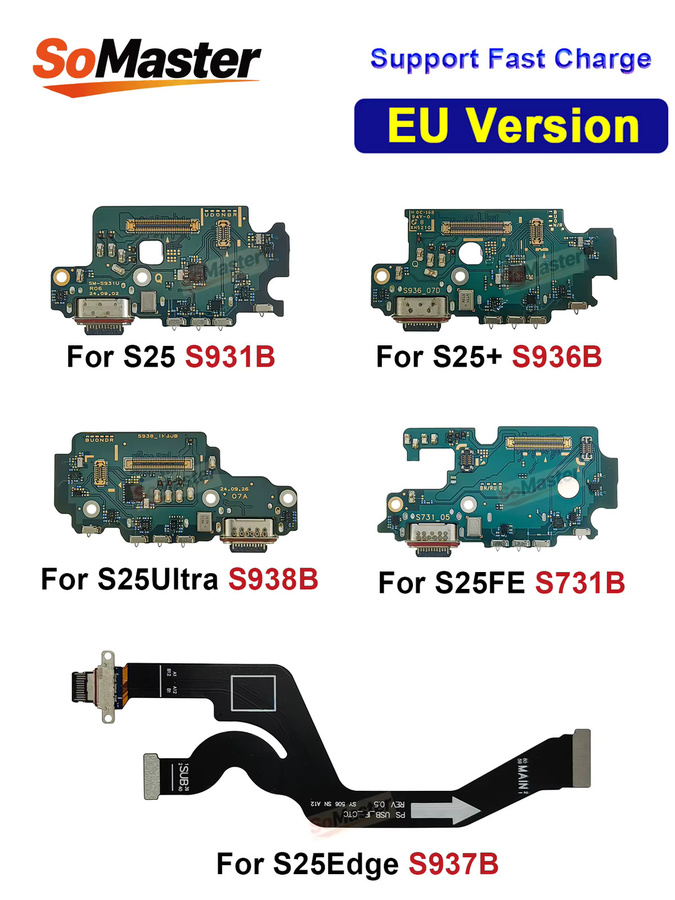 Samsung USB-C Ladeanschluss-Platine mit Flexkabel in Grün für S25 Ultra Plus FE Edge S931B S936B S938B S731B S937 Reparaturset - Bild 3