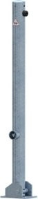 Schake Absperrpfosten Typ 460FU umlegbar mit Dreikantverschluss in Silber, Durchmesser: 6 cm, feuerverzinkt - Bild 1