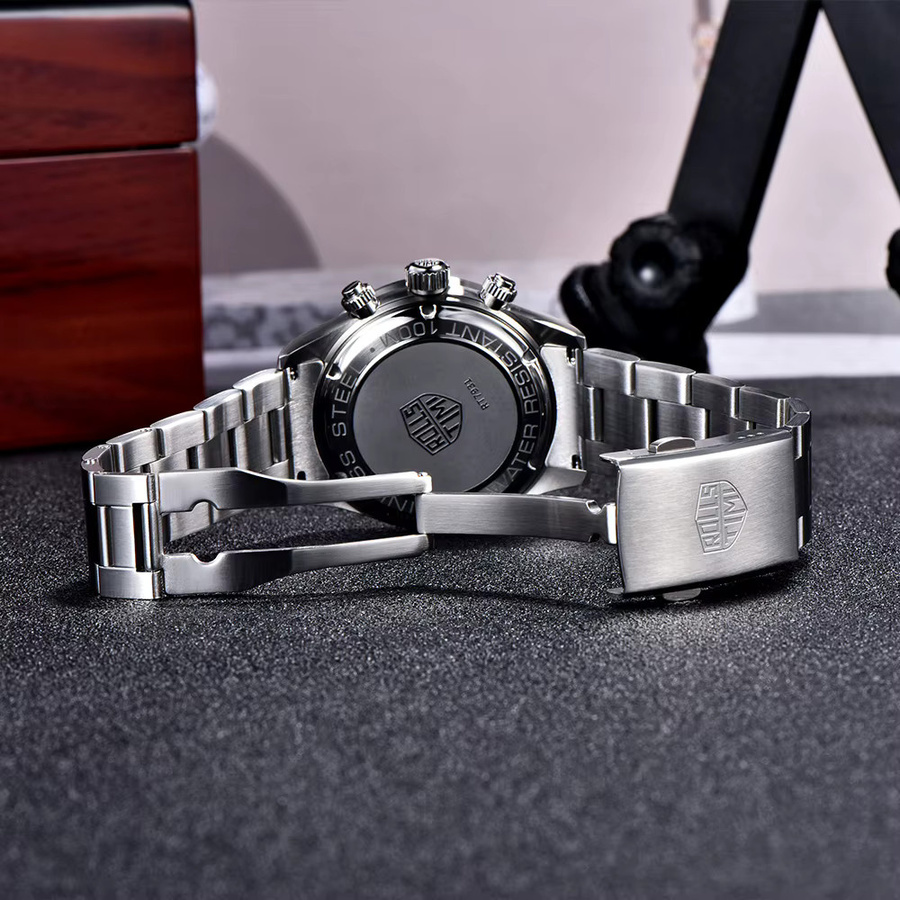 RollsTimi Chronograph, Quarz, Edelstahl, Saphirglas, Herren - Bild 4
