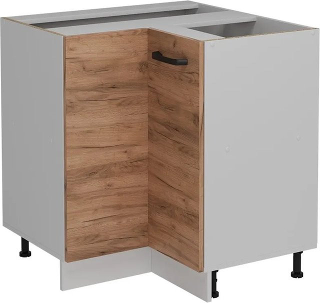 Vicco Eckunterschrank R-Line Goldkraft Eiche, modern und matt, B/T/H: 75,6 x 46,0 x 81,6 cm - Bild 1