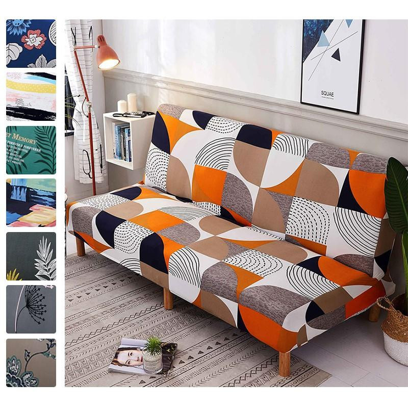 Leorate Elastischer Sofa-Bettbezug mit Floralem Muster, Waschbarer Stretch-Schutz für Couch und Futon, Mehrfarbig - Bild 1