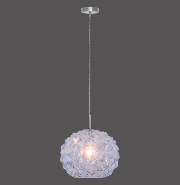 Paul Neuhaus Pendelleuchte Scarlett Blau Transparent, 1-flammig, Glas, E27, Höhe: 60 cm, Durchmesser: 35 cm - Bild 1