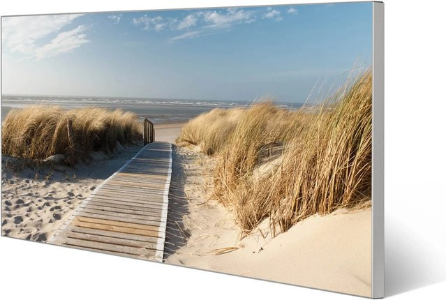 Banjado Magnettafel aus Metall in Silber mit Motiv Dünen, B/H: 78 x 37 cm - Bild 1