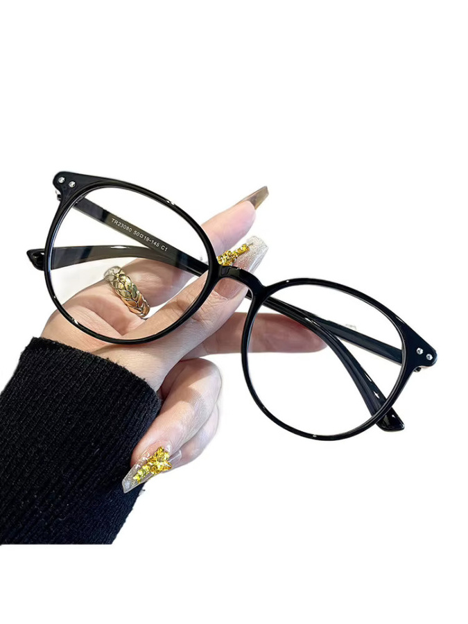OLOEY Korrektionsbrille, Vollrand, Rund, Kunststoff, Schwarz, Unisex - Bild 2