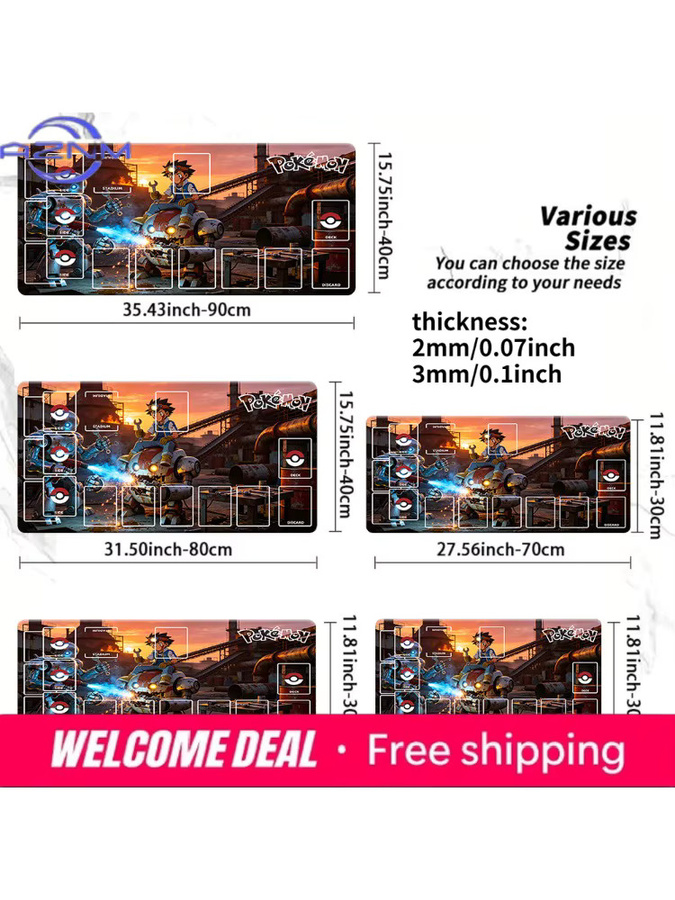 Ash & Mechanical Pokemon Factory TCG Spielmatte Gaming-Mauspad multicolour - Bild 7