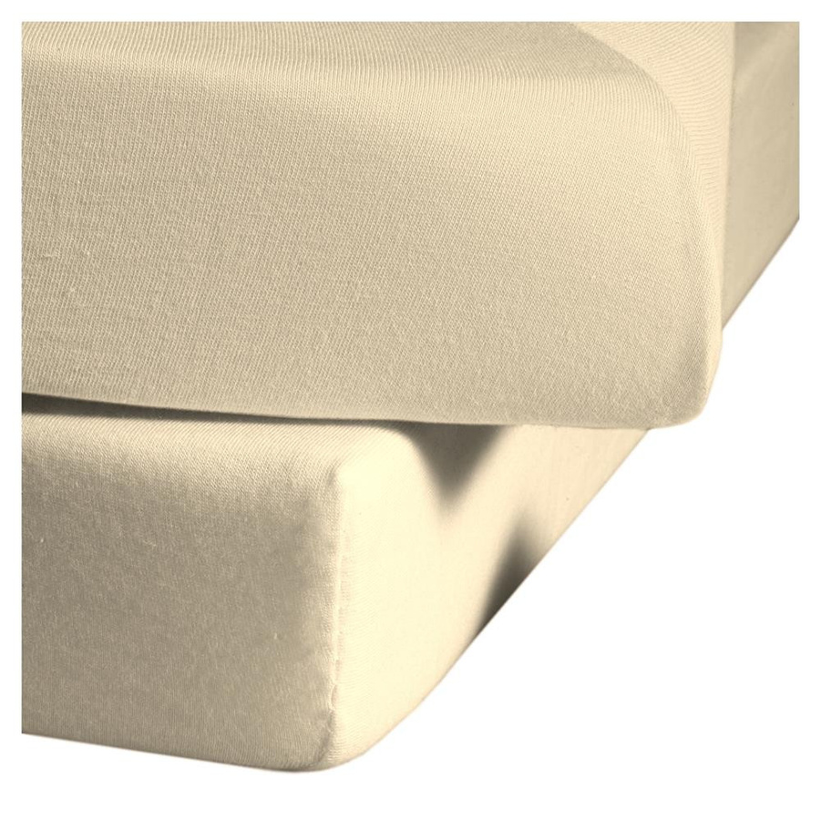 Fleuresse Fein-Jersey Spannbetttuch Bettlaken aus Jersey in Beige, B/T: 140 x 200 cm - Bild 1