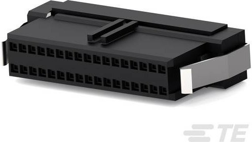 TE Connectivity Einbau-Buchsenleiste Standard 3-111196-0 Tray in Schwarz - Bild 1