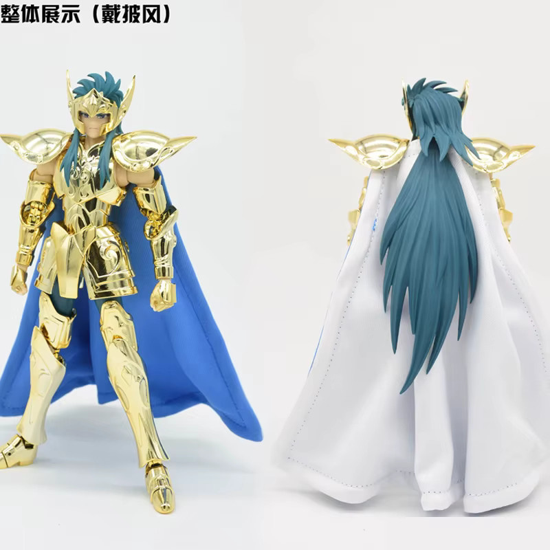 MST Saint Seiya Myth Cloth EXM/EX Metal Aquarius Camus With Hyoga Cygnus Head 24K Hades Gold Knights of the Zodiac, Actionfigur, Metall, 18+ - Bild 4
