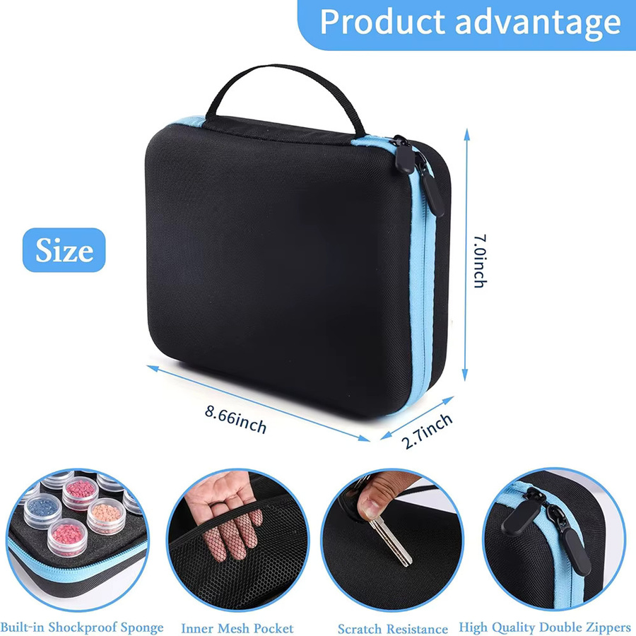 Diamantmalerei-Zubehör-Set von FCU in Weiß mit 30 Aufbewahrungsdosen, Tasche und Werkzeugset zur Organisation deiner Kunstutensilien - Bild 3